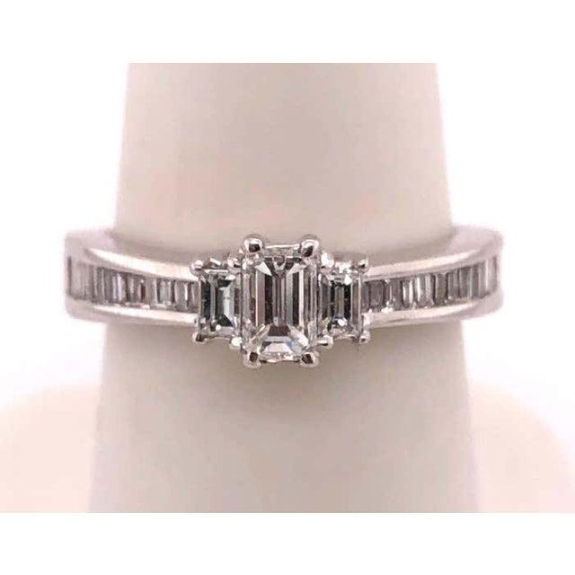 14 Karat White Gold Engagement Ring 0.75 Total Diamond Weight For Sale In New York - Image 6 of 9