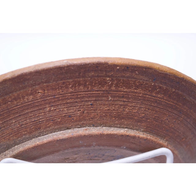 1970s 1970 Outsider Art Figural Stoneware Decorative Plate For Sale - Image 5 of 13