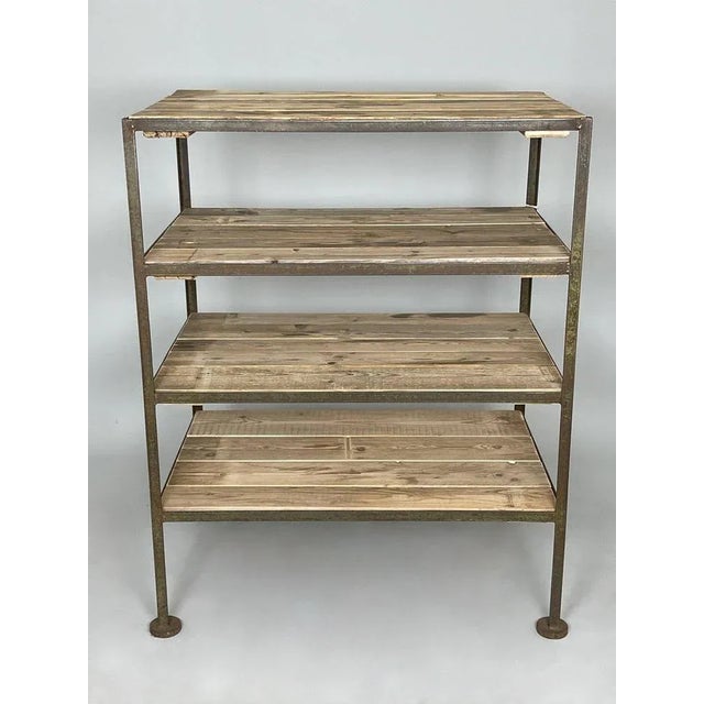 1950s Vintage Industrial Shelf Rack For Sale - Image 5 of 13