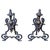 Metal French Brass Andirons, Set of 2 For Sale - Image 7 of 7
