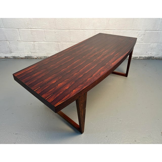 Mid 20th Century Mid 20th Century Curved Danish Rosewood Coffee Table For Sale - Image 5 of 9