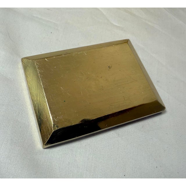 Large Vintage Solid Heavy Brass Ladies Woman Dainty Hand Front Door Knocker Set For Sale - Image 9 of 11