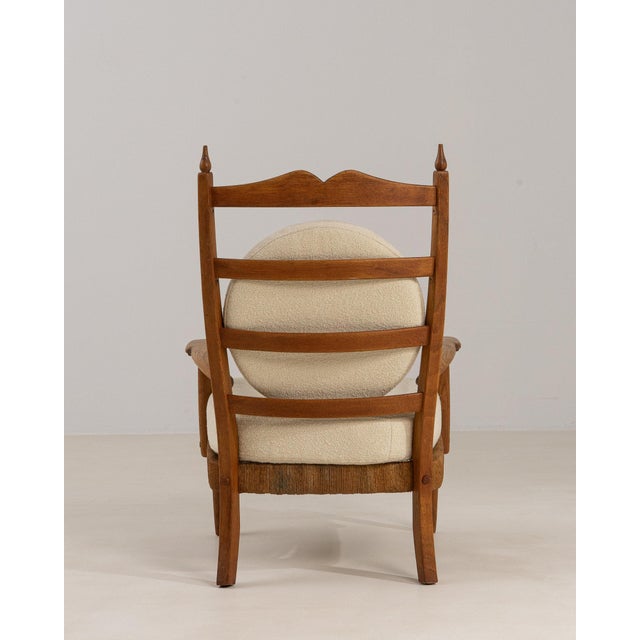 19th Century 19th Century France Modern Cream Wood Armchair For Sale - Image 5 of 11