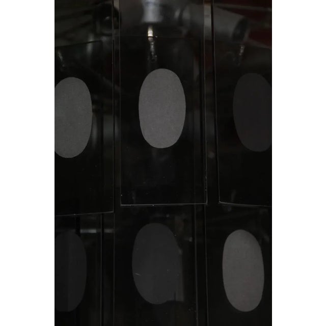 Italian Grey Glass Chandeliers, 1970s, Set of 2 For Sale - Image 4 of 5