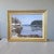 Winter Harbor Snow Scene Original Painting on Canvas, Signed Allen – Framed Coastal Landscape 29½" x 24" Atmospheric...