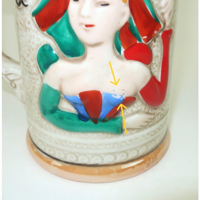 Lustreware King & Queen Playing Card Beer Steins Novelty Barware, a Pair For Sale - Image 9 of 12