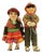 Vintage Handcrafted Peruvian Folk Art Dolls, Mid-20th Century For Sale