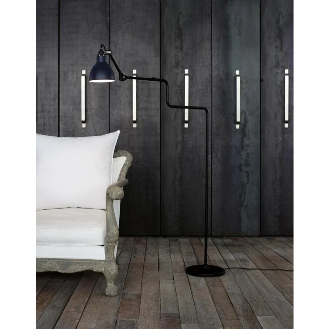 Contemporary Blue Lampe Gras N° 411 Floor Lamp by Bernard-Albin Gras For Sale - Image 3 of 9