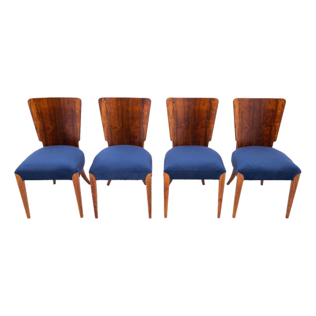 Chairs attributed to J. Halabala, Czechoslovakia, 1930s, Set of 4 For Sale