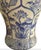 Large Vintage Baluster Form Blue and White Honeycomb Chinoiserie Vase With Fitted Lid For Sale - Image 10 of 12