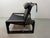Brutalist Black Leather Armchair with Black Wooden and Metal Chrome Frame by Sonja Wasseur, Netherlands, 1970s For Sale - Image 11 of 18