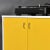 Restored 1970s Yellow and White Broyhill Chapter One Record Media Cabinet For Sale - Image 10 of 14