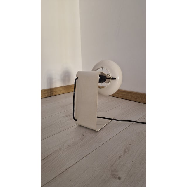 Hanging White Iron Table Lamp from Stilnovo, 1970s For Sale - Image 9 of 13