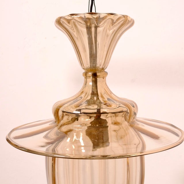 Beautiful Murano glass pendant chandelier, attributed to Napoleone Martinuzzi, Italy, 1930s Dimensions: Maximum height 60...