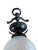 Nautical 1920’s Nautical Anchor Flushmount With Milkglass Globe Shade For Sale - Image 3 of 6