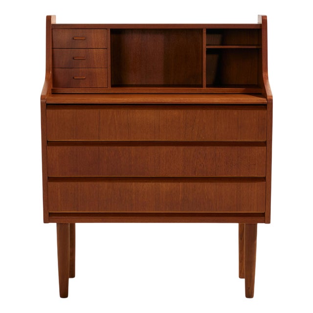 Danish Teak Bureau Desk For Sale