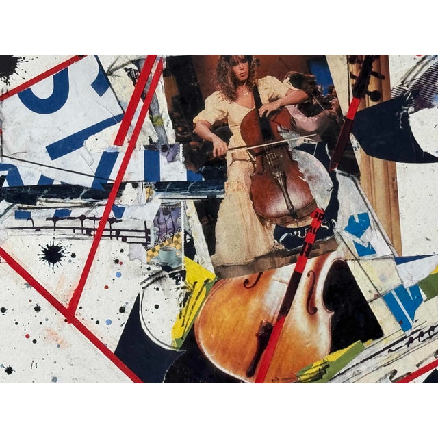 Contemporary Sam Middleton, Cello Tone 87, Drawing Collage and Mixed Media on Paper For Sale - Image 3 of 8