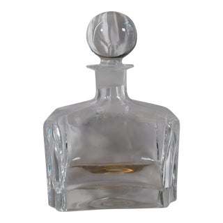 1980s Heavy Crystal Decanter For Sale