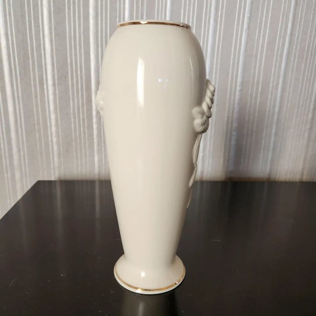 1970s 1970s Ivory Porcelain Bud Vase Rose Blossom by Lenox For Sale - Image 5 of 5