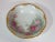 Decorative hand painted German fruit bowl. The bowl has a mint green interior background with sprays of light and dark...