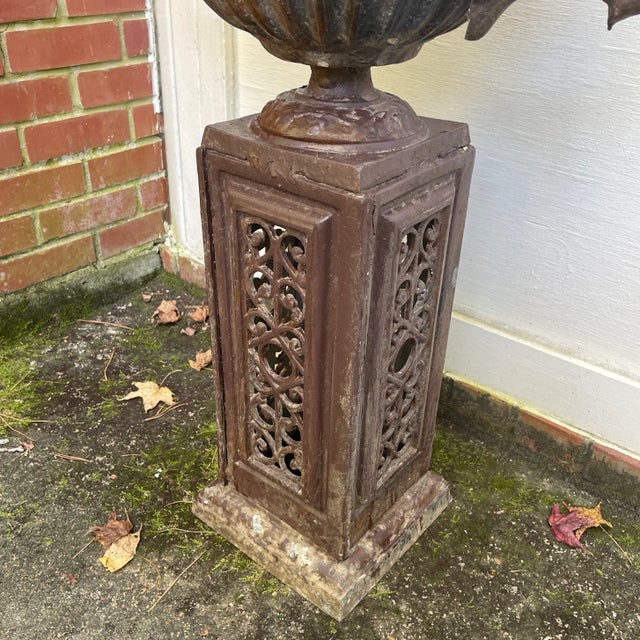 J.W. Fiske & Company Antique Cast Garden Planter Urn Attributed to J W Fiske For Sale - Image 4 of 5