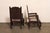 Wood Mid 20th Century Elaborately-Carved Armchairs with Zebra-printed Seats For Sale - Image 7 of 12