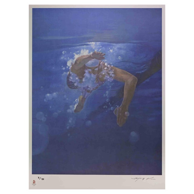 Kim Hyang, Swimmer, Lithograph, 2008 For Sale