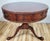 English Vintage American Mahogany Gilt Tooled Leather Top Drum Table by Weiman Heirloom For Sale - Image 3 of 15