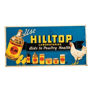 Vintage Hilltop Tin Advertising Sign For Sale