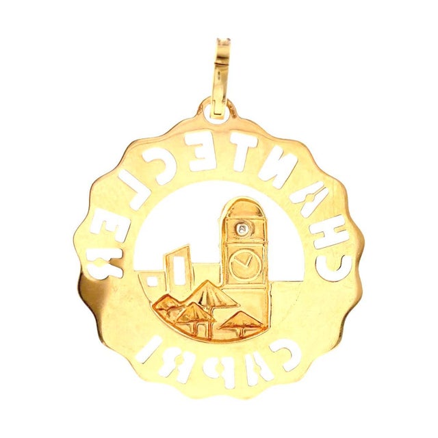 Chantecler Capri 18k Large Logo Piazzetta Charm For Sale - Image 4 of 9