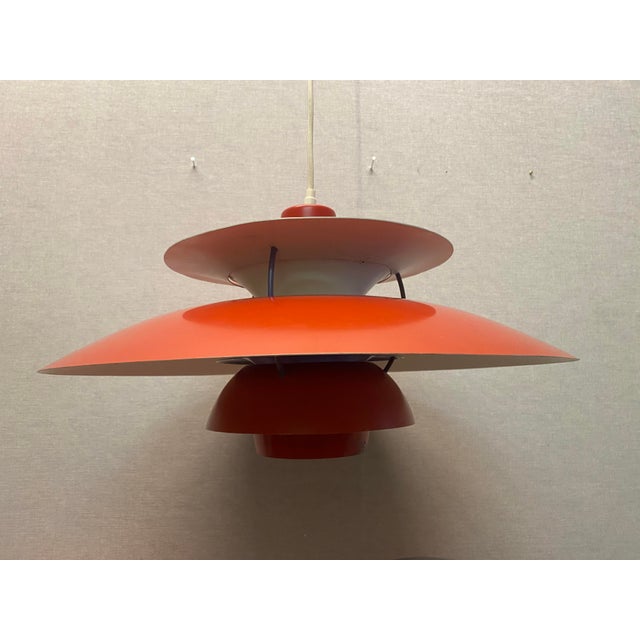 Danish PH5 Hanging Lamp by Poul Henningsen for Louis Poulsen, 1950s, in Good conditions. Designed 1950 to 1959 This piece...