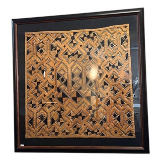 Framed Kuba Weaving, 1950s For Sale
