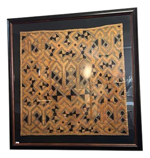 Framed Kuba Weaving, 1950s
