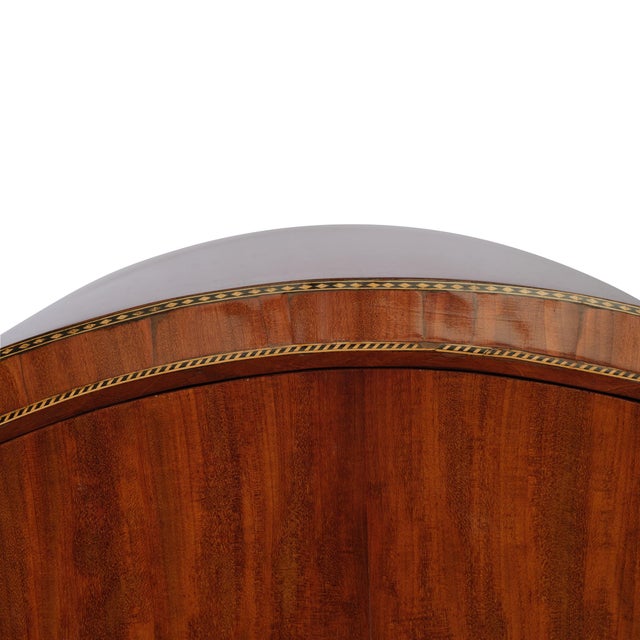 Amsterdam Lyre Secretary in Mahogany on Oak, 1870s For Sale - Image 9 of 14