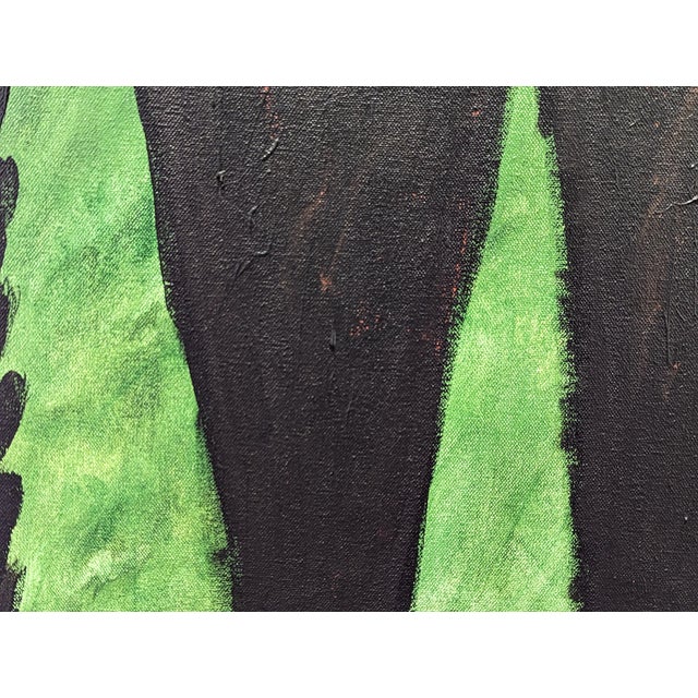 Green Emmanuel Araujo "Black Hedge" Contemporary Green Geometric Hard-Edge Abstract Painting, 2024 For Sale - Image 8 of 9