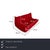 Introducing the Ligne Roset Togo fabric three-seater sofa in red. I have official proof of authenticity such as vintage...