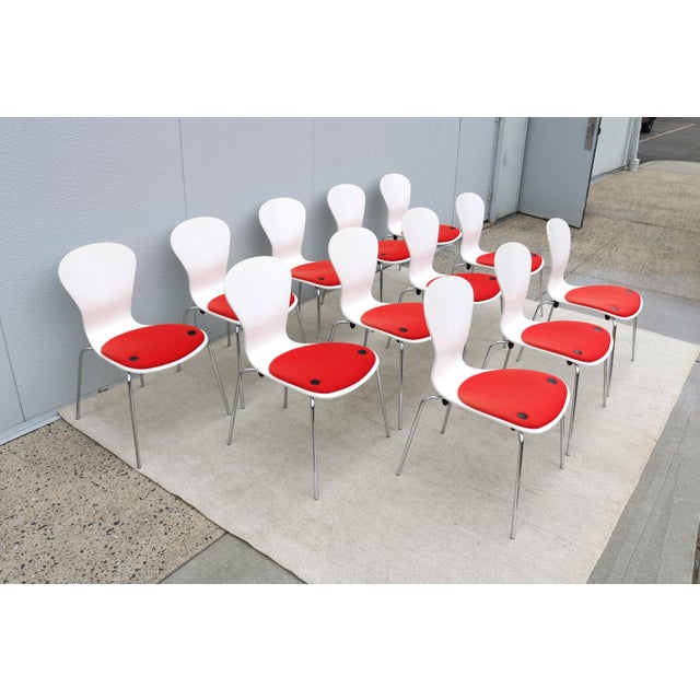 Modern Ross Lovegrove for Knoll Sprite Armless Stacking Dining Chairs, Set of 12 For Sale - Image 10 of 18