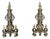 Cast Iron Andirons or Firedogs, 1860, Set of 2 For Sale