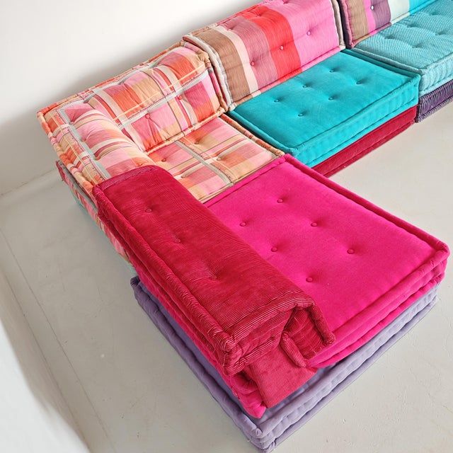 Modular Model Mah Jong 6-Seater Sofa by H. Hopfer for Roche Bobois, 1990s, Set of 6 For Sale - Image 17 of 18