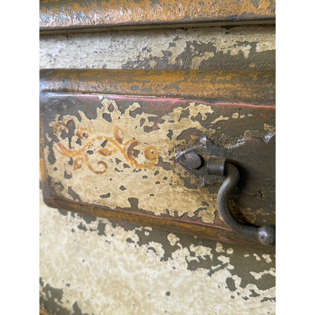 Vintage Rustic Spanish Colonial Style Distressed Console Table With Drawers For Sale - Image 10 of 12