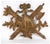 Neoclassical Vintage Carved Gilt Armorial Wall Crest Sculpture For Sale - Image 3 of 17