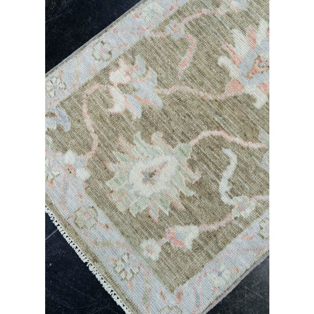 Turkish Oushak Rug 2' x 4'4" #17143 For Sale - Image 3 of 8