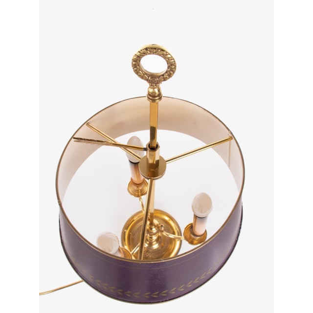 Metal French Bronze Boiled Desk Lamp in the Style of Louis Tule XV For Sale - Image 7 of 13