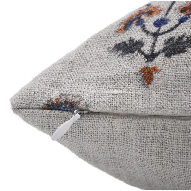 Fabdivine Block Print Pillow Cover in Thick Linen 26x26 Inches, Traffic Light For Sale - Image 4 of 8