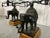 Bronze Elephant Mounted on Leather Base Side Table For Sale - Image 9 of 12