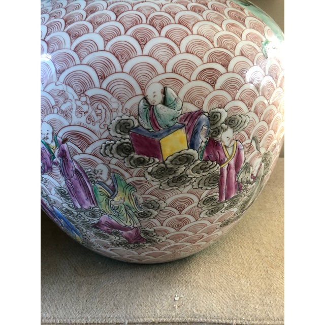 Antique Chinese Jiaqing Mark and Period Rose Vases - a Pair For Sale - Image 9 of 13