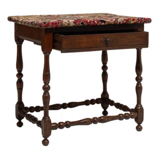 19th Century France Renaissance Brown Wood Side Table For Sale