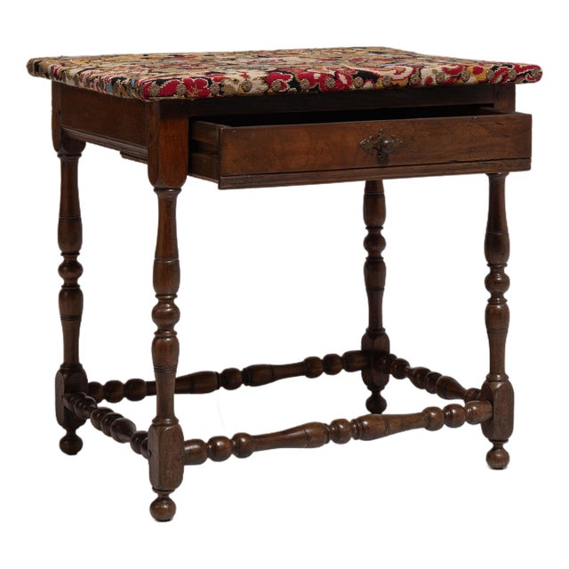 19th Century France Renaissance Brown Wood Side Table For Sale