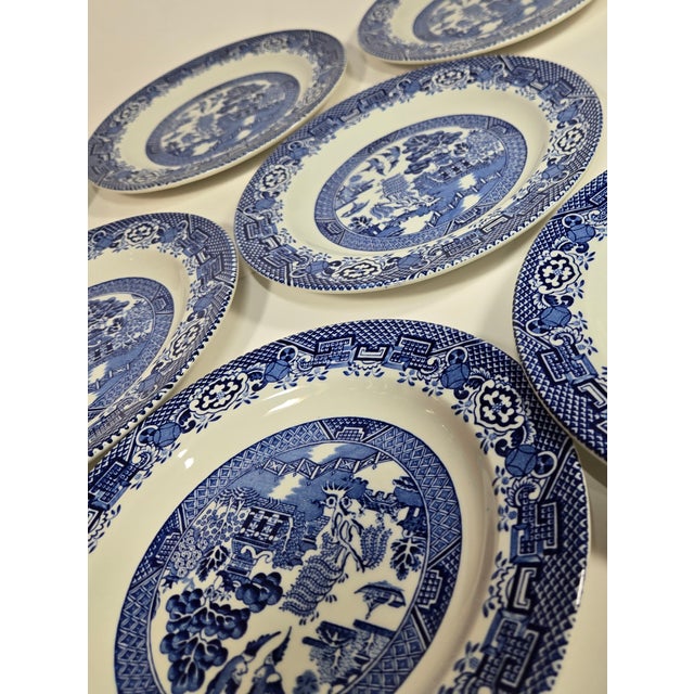 Blue Willow Dessert Plates- Set of Eight For Sale - Image 6 of 10