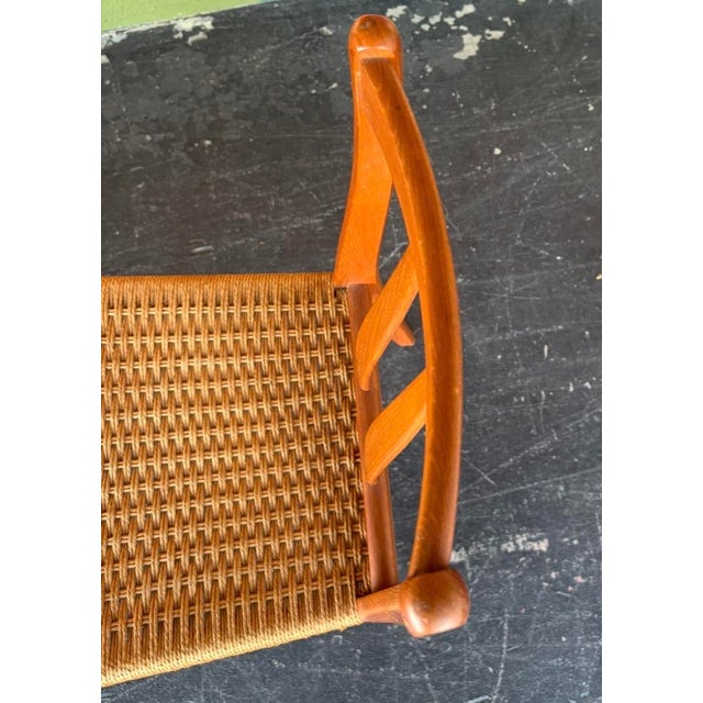 Danish Teak & Cord Dining Chairs - 6 For Sale - Image 10 of 10
